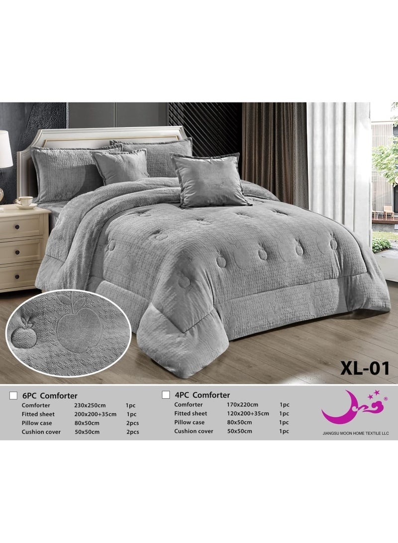 مون طقم لحاف  شتوي نفرين6 قطع فرو