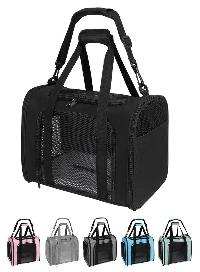Yipincover Carriers Soft-Sided Pet Carrier for Cats Dogs Under 15 lbs,TSA Airline Approved with 4 Ventilated Windows(Medium,Black) - Image 1