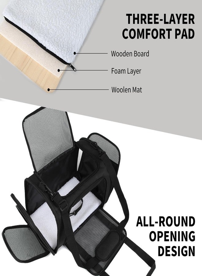 Yipincover Carriers Soft-Sided Pet Carrier for Cats Dogs Under 15 lbs,TSA Airline Approved with 4 Ventilated Windows(Medium,Black) - Image 2