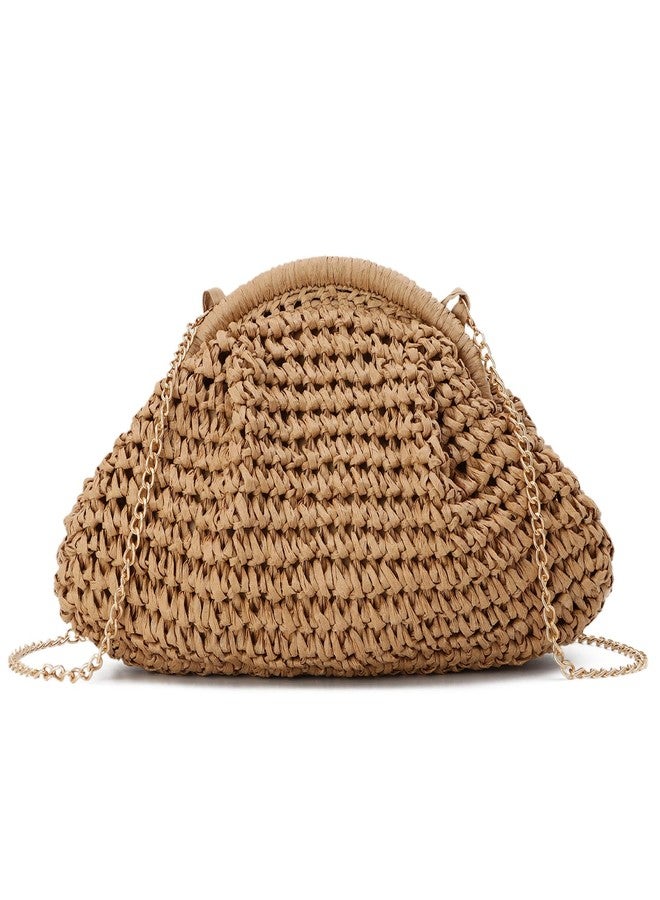 KUANG! Clutch Handbag for Women Woven Straw Dumpling Bag Summer Beach Clutch Crossbody Purses - Image 1