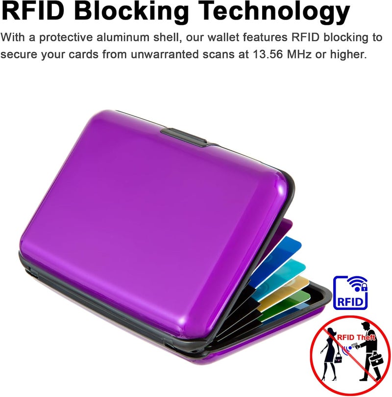 Kaabao Credit Card Holder Small RFID Blocking Wallet Business Metal Slim Mini Aluminum Hard Case for Women Men - Image 3