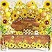 BORAMDO Sunflower Birthday Party Decoration Pack including Backdrop Tablecloth Artificial Sunflowers and A Garland Cake Topper Balloon Garland Arch Foil Balloon Yellow Tissue Paper Flowers and Fans - Image 3