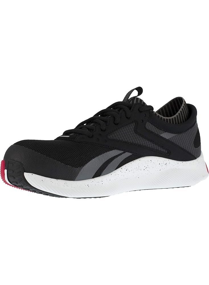 Reebok Work حذاء سلامة وتدريب للعمل للرجال بمقدمة مركبة وجيد التهوية أسود وأحمر RB4080 - Image 3