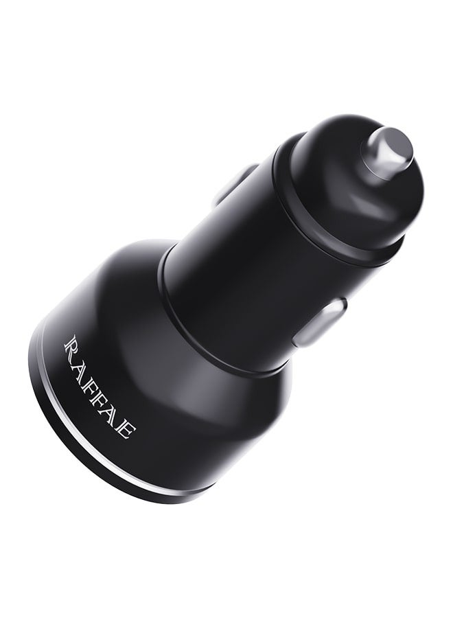RAFFAE 25W PD Fast Car Charger GaN Technology Dual Ports USB A, Type C Charger Compatible With iPhone 15/15 Plus/15 Pro/15 Pro Max/14/13/12/11, Samsung, OnePlus, Huawei- Black - Image 3