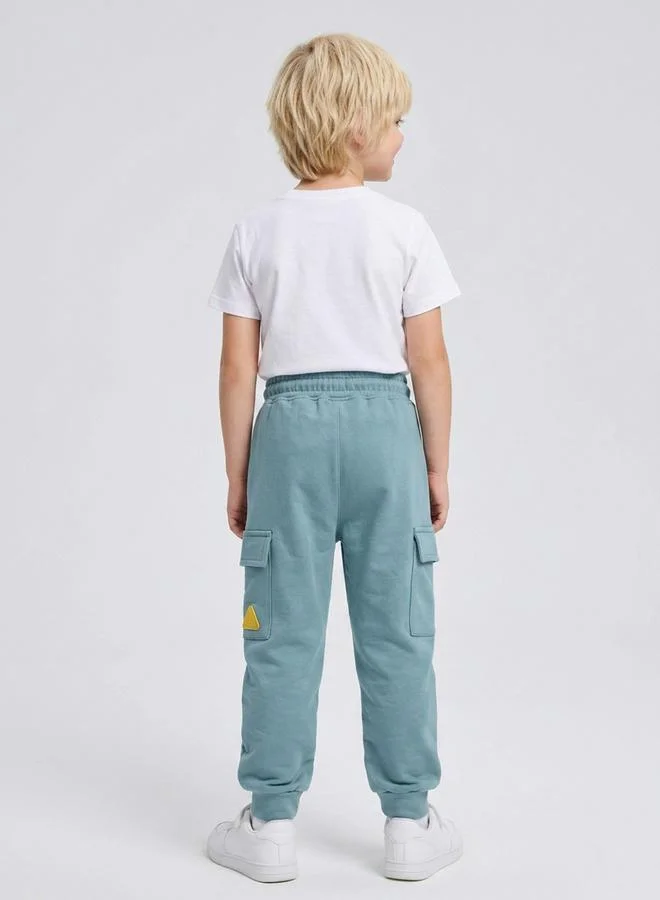 Take Two  Boys Light Blue Cuffed Hem Cargo Joggers By Juniorloom for Men | Best Price UAE