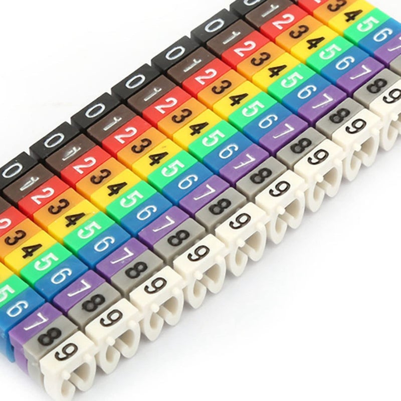 100PCS KCM 2 5MM 2 5 Square Cable Wire Markers Clip On Design Labels for Office and Home - Image 5