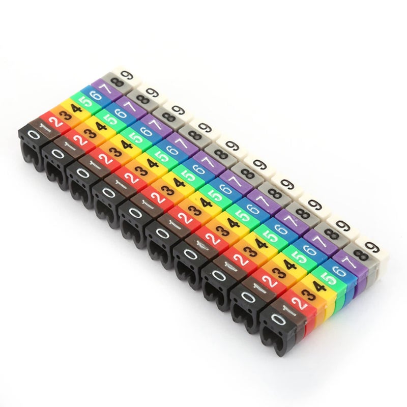100PCS KCM 2 5MM 2 5 Square Cable Wire Markers Clip On Design Labels for Office and Home - Image 2