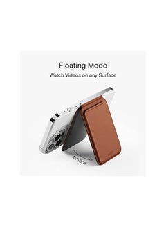 MOFT Magsafe Wallet Card Holder, Adjustable Magnetic Wallet Stand With Open Id Window, Quick Access Flash Phone Stand For Iphone 14/13/12 Series, 2 Card Holder, Brown  - Image 3