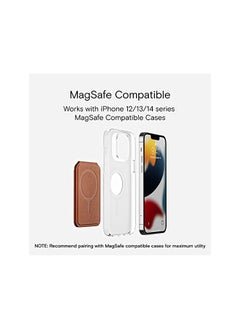 MOFT Magsafe Wallet Card Holder, Adjustable Magnetic Wallet Stand With Open Id Window, Quick Access Flash Phone Stand For Iphone 14/13/12 Series, 2 Card Holder, Brown  - Image 4