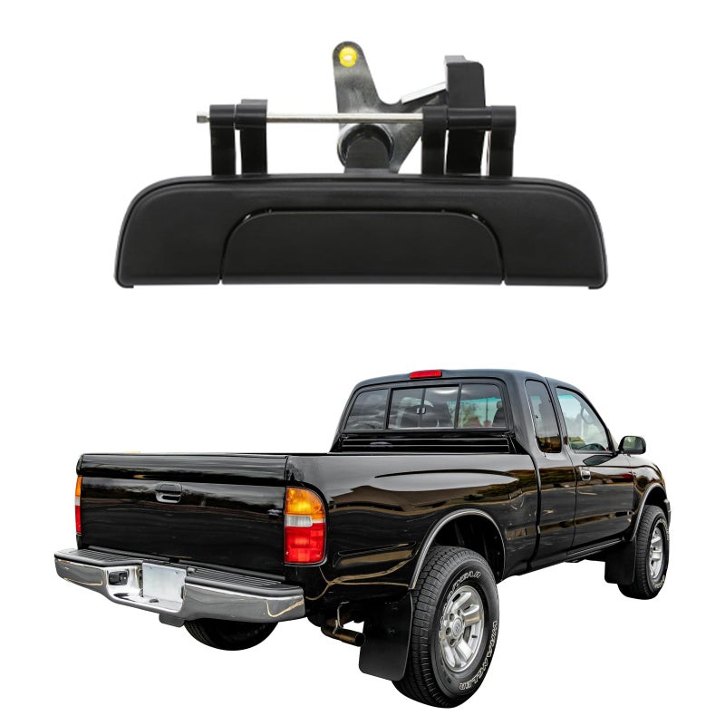 مقبض باب صندوق السيارة، متوافق مع تويوتا تاكوما بيك أب 1995 1996 1997 1998 1999 2000 2001 2002 2003 2004، خارجي خلفي مزخرف، استبدال# 6909035010 TO1915102 قفل باب الصندوق الخارجي