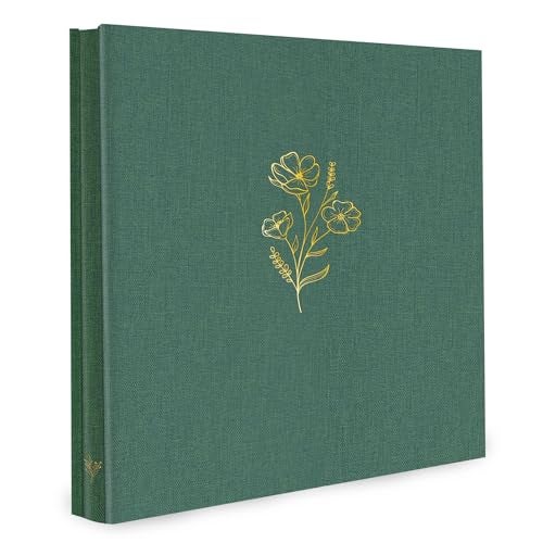 Holoary Photo Album 4x6 600 Photos 5 Pictures Per Page, 4”x6” Picture Album, Linen Fabric Cover Big Picture Book for Photos, 4x6 Photo Albums for Family Weddings Travel Memories(Dark Green) - Image 1