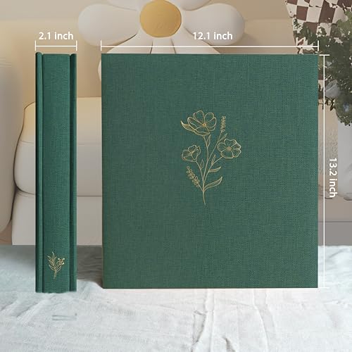 Holoary Photo Album 4x6 600 Photos 5 Pictures Per Page, 4”x6” Picture Album, Linen Fabric Cover Big Picture Book for Photos, 4x6 Photo Albums for Family Weddings Travel Memories(Dark Green) - Image 2
