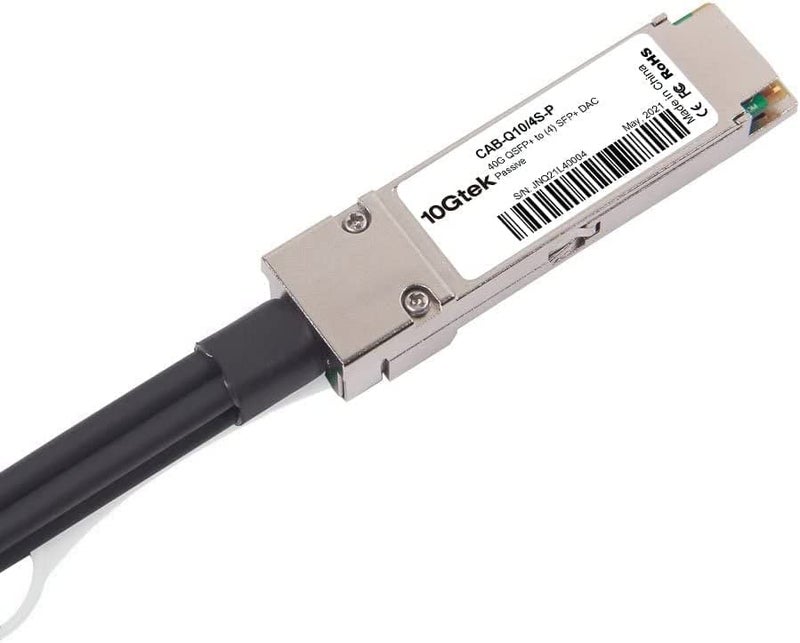10Gtek 40G QSFP+ to 4xSFP+ Breakout DAC for Cisco QSFP-4SFP10G-CU1.5M - 40GBASE-CR4 Passive Direct Attach Copper Twinax QSFP to SFP Cable for Cisco Devices, 1.5-Meter - Image 4
