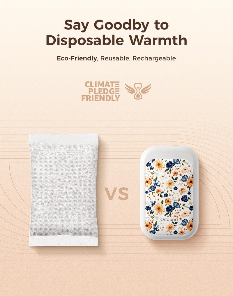 OCOOPA UT4 Young Rechargeable Hand Warmers 2 Pack, 0.6'' Slim Magnetic Design, Fits in Gloves & Pockets, UL Certified, Electric Hand Warmer, for Women, Winter Essentials - Image 5