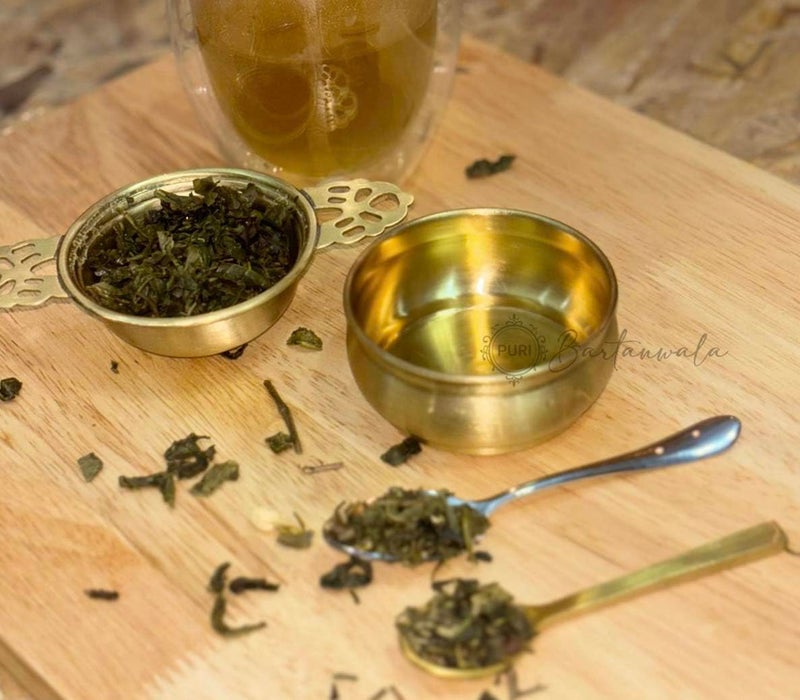 PURI Bartanwala - Brass Traditional Indian Tea Strainer- Matt Finish - Image 5