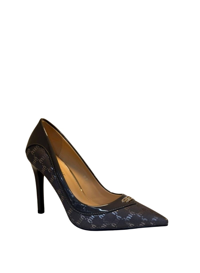 Shoe Star Elegance Hills Women's Black Leather Dual Design Pumps - Image 1