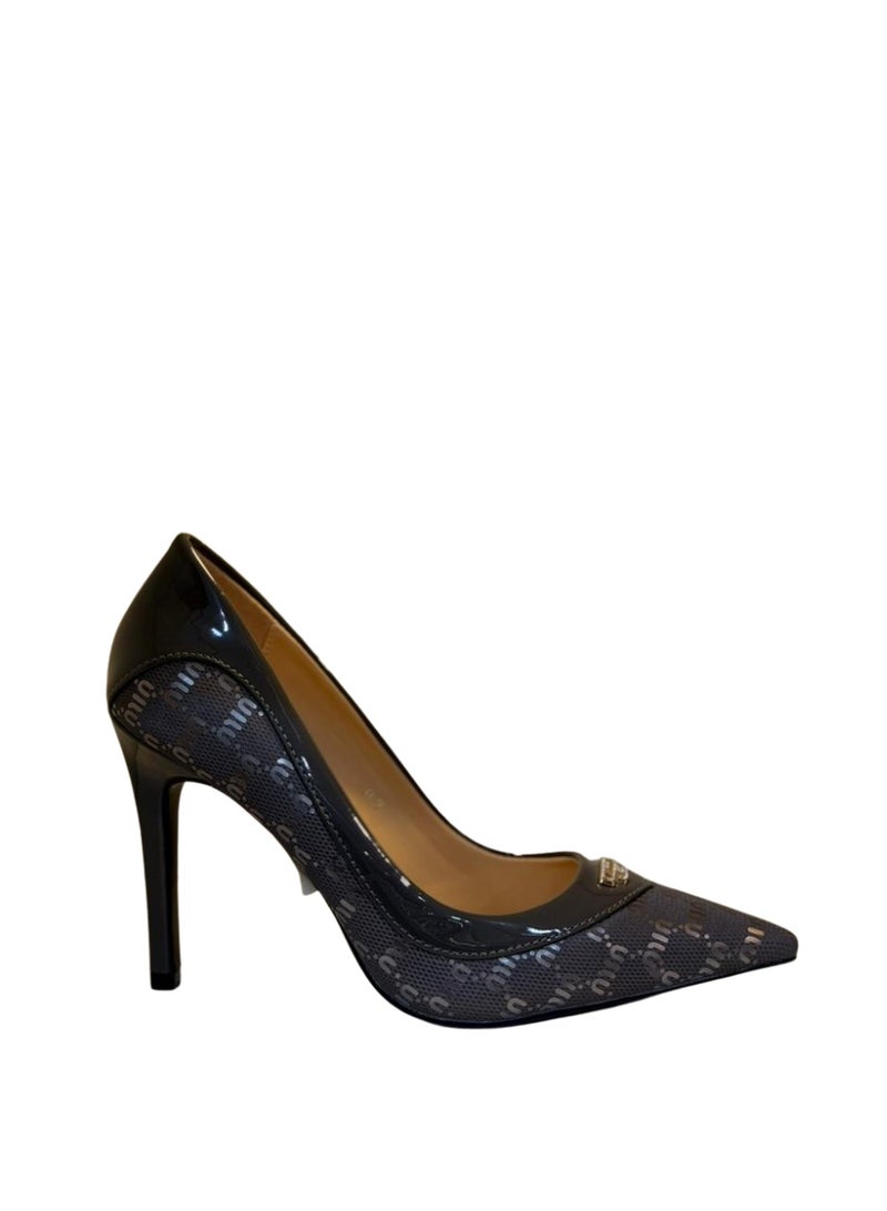 Shoe Star Elegance Hills Women's Black Leather Dual Design Pumps - Image 2