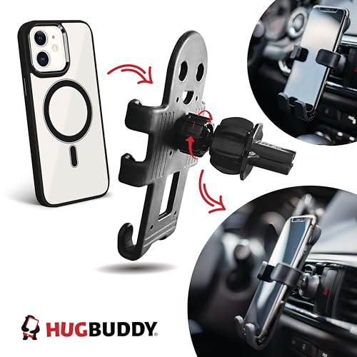 ALPENA Hug Buddy Air Vent Universal Car Cell Phone Holder, Adjustable, Mount Compatible with iPhone, Samsung Galaxy, LG, Google, Nexus 5X, and Most Smartphones, OG Black - Image 2