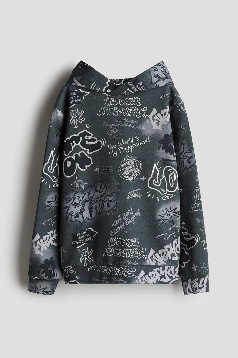 اتش اند ام Printed Hoodie