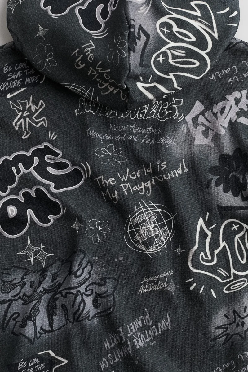 اتش اند ام Printed Hoodie