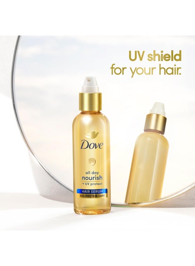 Dove All Day Nourish + UV protect Hair Serum For All Hair Types With Bio Protein Care 100ml - Image 4
