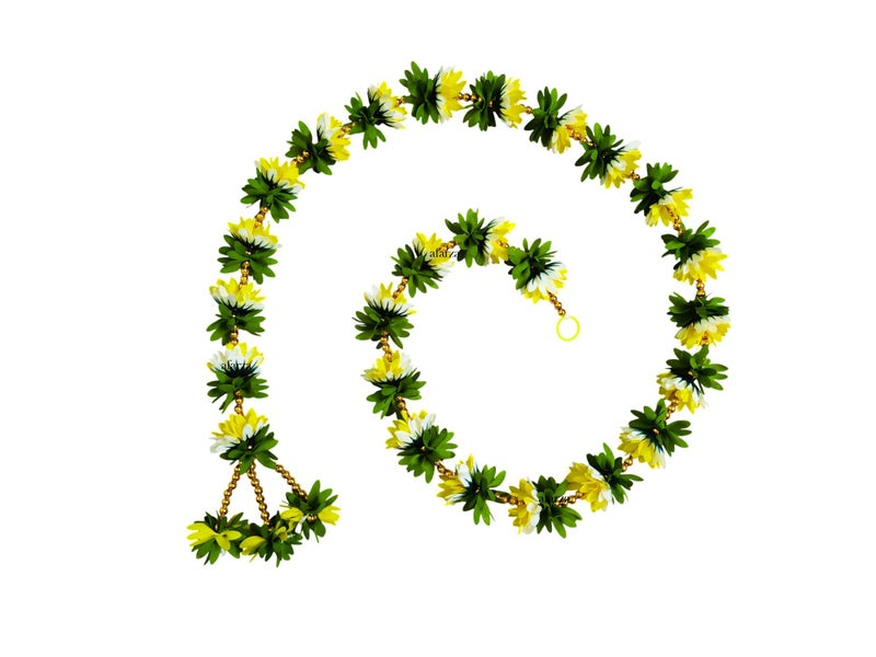 afarza Garland Toran wall Hanging for Door Entrance Handmade Home Decoration Backdrop Pooja Gift Bandarwal 4 Pieces (Yellow Golden) - Image 3