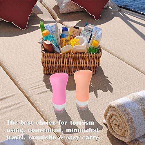 Teapile 4 Pack Travel Bottles, 3oz Leak Proof Travel Accessories Containers Toiletries,Travel Shampoo And Conditioner Bottles,Perfect for Business or Personal Travel, Fun Outdoors 9 Pieces - Image 2