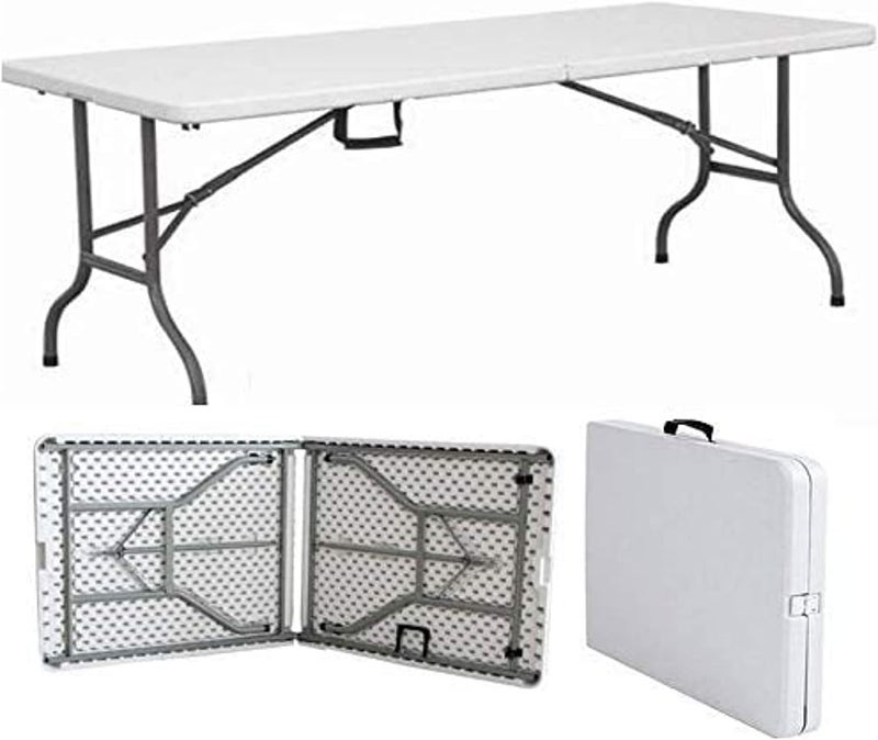 SHOWAY Heavy Duty Folding Table, 180x70x74cm | Portable & Lightweight Table | Ideal for Outdoor Events, Picnic, BBQ, Camping | Indoor/Outdoor Use| Convenient to Carry with Handle with Handle - Image 1