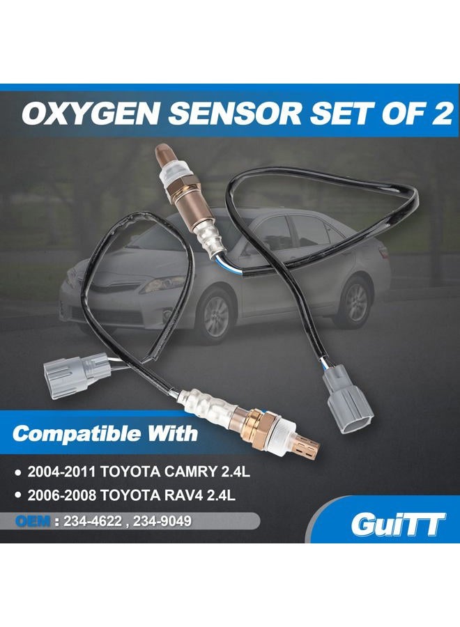 GuiTT حساسات الأكسجين متوافقة مع تويوتا كامري 2004-2011 2.4L، تويوتا RAV4 2006-2008 2.4L حساس الأكسجين السفلي والعلوي يستبدل# 234-4622 234-9049 - Image 2