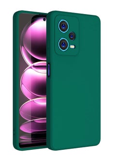 بورتوني غطاء Redmi Note 12 Pro 5G غطاء خلفي ناعم من مادة TPU مرن وناعم من السيليكون غير لامع مع حماية الكاميرا لهاتف Xiaomi Redmi Note 12 Pro 5G  - Image 1