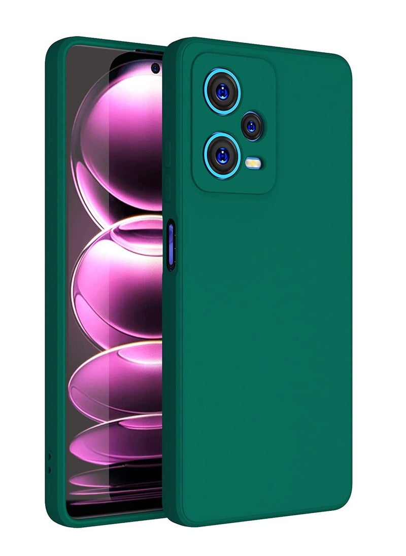 بورتوني غطاء Redmi Note 12 Pro 5G غطاء خلفي ناعم من مادة TPU مرن وناعم من السيليكون غير لامع مع حماية الكاميرا لهاتف Xiaomi Redmi Note 12 Pro 5G  - Image 1