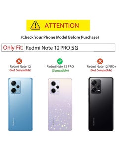 بورتوني غطاء Redmi Note 12 Pro 5G غطاء خلفي ناعم من مادة TPU مرن وناعم من السيليكون غير لامع مع حماية الكاميرا لهاتف Xiaomi Redmi Note 12 Pro 5G  - Image 2