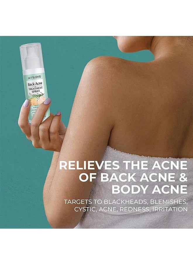 Jaysuing - 120ml Back Acne Treatment, Back Acne Spray, 2% Salicylic Acid Spray, Body Acne Treatment with Herbal Formula, Body Acne Spray, Tea Tree Oil Spray, Acne Treatment For Teens, Back Acne - Image 1