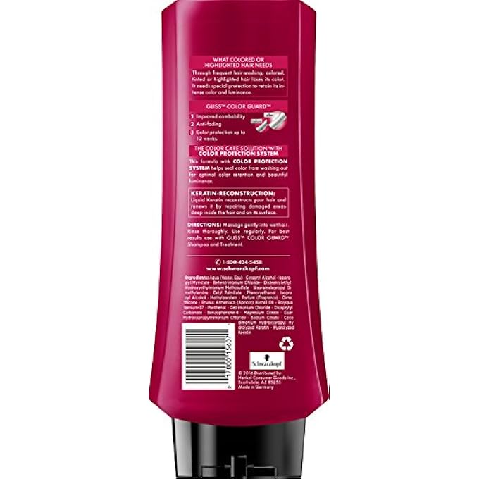 Gliss HAIR REPAIR CONDITIONER, COLOR GUARD FOR COLORED OR HIGHLIGHTED HAIR, 13.6 OUNCES (PACK OF 3) - Image 2