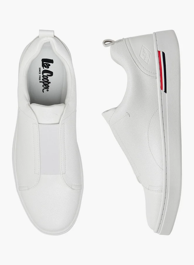 Lee Cooper Men's Solid Slip-On Loafers with Pull Tabs