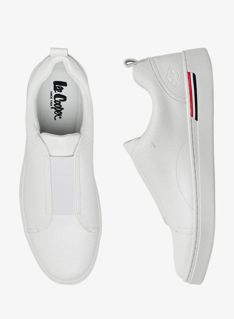 Lee Cooper Men's Solid Slip-On Loafers with Pull Tabs