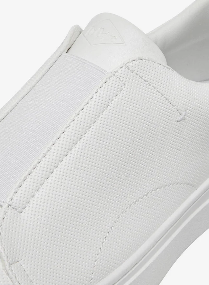 Lee Cooper Men's Solid Slip-On Loafers with Pull Tabs