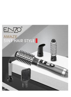 استشوار شعر ماركة اينزو لعمل استايل الشعر مزود بفرشاة دوارة 5 في 1 ENZO