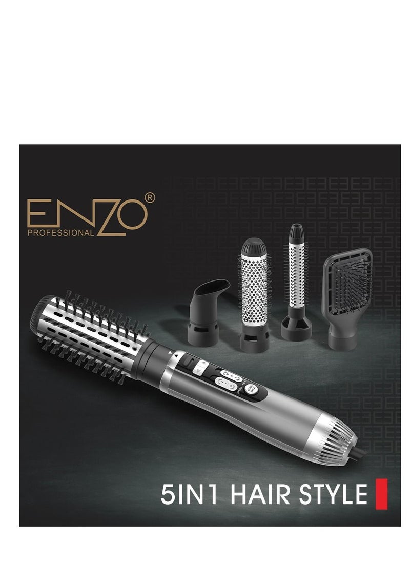 إنزو - استشوار شعر ماركة اينزو لعمل استايل الشعر مزود بفرشاة دوارة 5 في 1 ENZO - Image 1