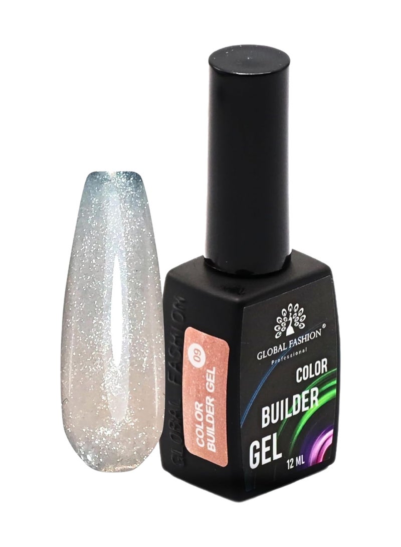 GLOBAL FASHION Professional Color Builder Gel 12Ml - Long-Lasting, Chip-Resistant Manicure  (Color 09)  - Image 1