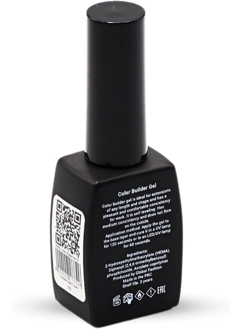 GLOBAL FASHION Professional Color Builder Gel 12Ml - Long-Lasting, Chip-Resistant Manicure  (Color 09)  - Image 5