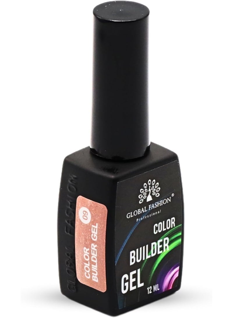 GLOBAL FASHION Professional Color Builder Gel 12Ml - Long-Lasting, Chip-Resistant Manicure  (Color 09)  - Image 3