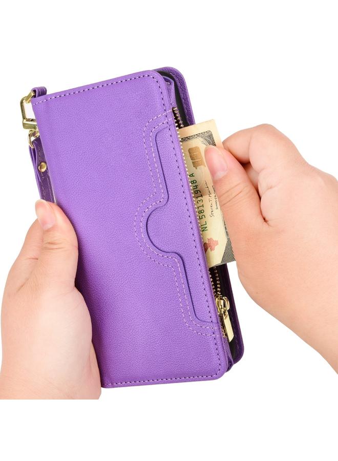 اس-توب جراب لهاتف OPPO Realme GT 5G / Realme GT Neo 5G جراب هاتف جلدي بسحاب من نسيج الليتشي - Image 5