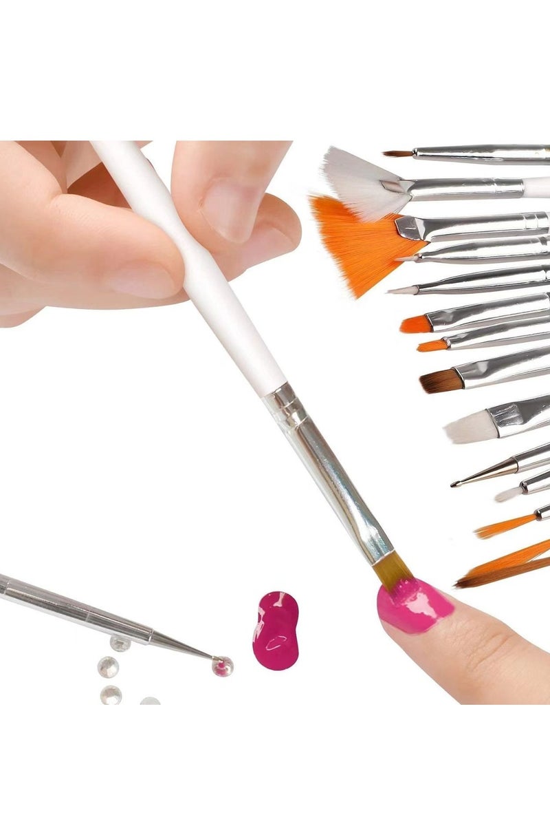 20PCS Nail Art Design Pointing Painting Polishing Brush Tool - Image 2