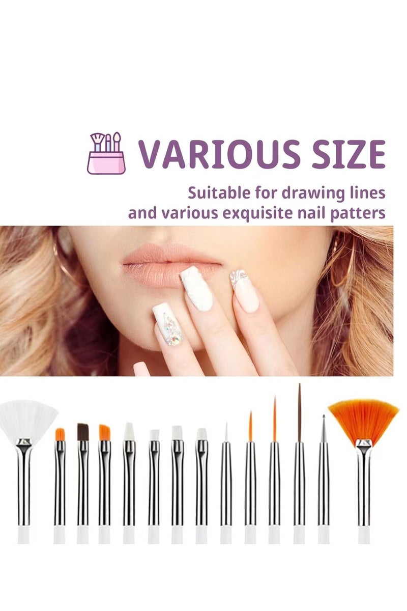 20PCS Nail Art Design Pointing Painting Polishing Brush Tool - Image 5
