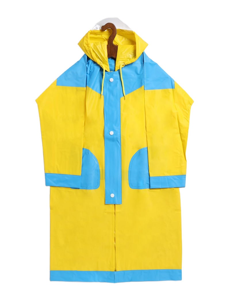 Rupa Unisex Kid's Maxi Coat (RUPS13B_Yellow + Blue_6 8 Years) - Image 5
