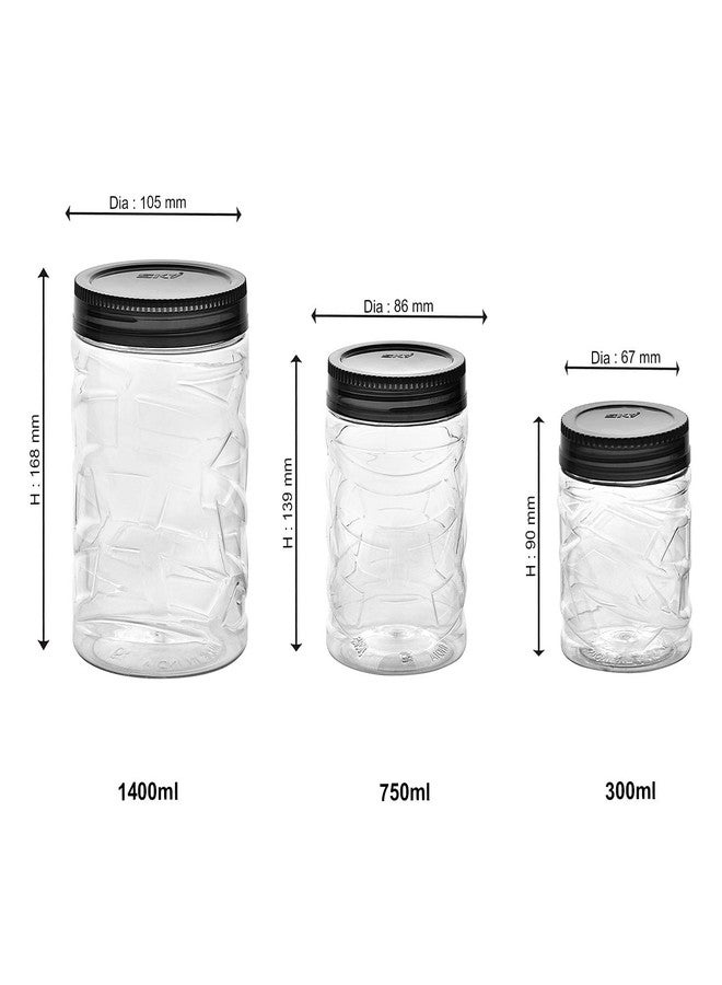 Sky Lexus Celebration 18 Pcs Storage Container Gift Set for Kitchen (300ml x 6 Pcs, 750ml x 6 Pcs, 1400ml x 6 Pcs) (Grey) - Image 3