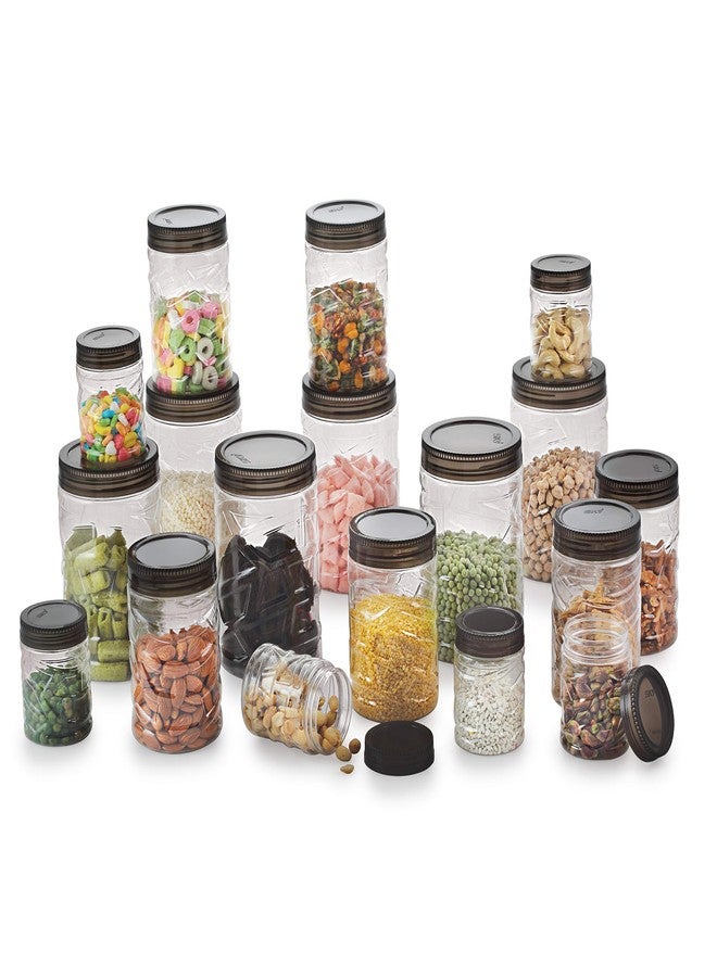 Sky Lexus Celebration 18 Pcs Storage Container Gift Set for Kitchen (300ml x 6 Pcs, 750ml x 6 Pcs, 1400ml x 6 Pcs) (Grey) - Image 2