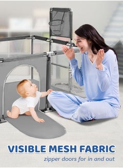 Occuwzz Children's Fence Infant Safety Activity Center Play Area Large Baby Play Pen with Basketball Hoop for Babies  - Image 4