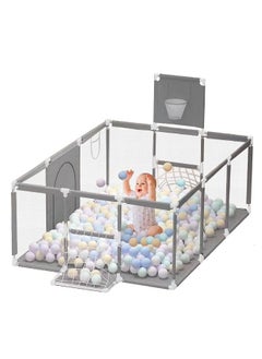Occuwzz Children's Fence Infant Safety Activity Center Play Area Large Baby Play Pen with Basketball Hoop for Babies  - Image 1